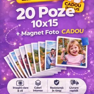 pachet 20 poze 10x15 + magnet cadou